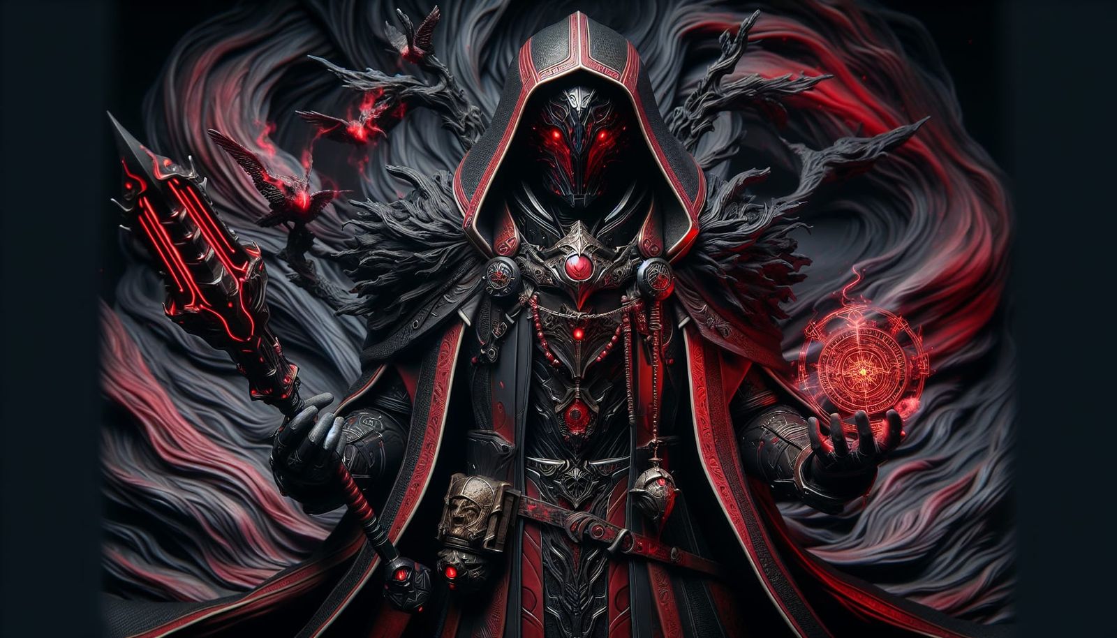 Detailed Alien Warrior with Energy Weapon