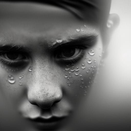 Dramatic Portrait in Rain with Ambient Light