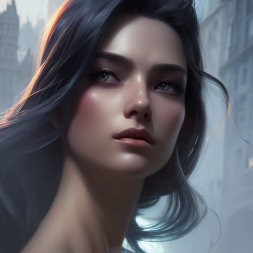 Victorian Assassin with Emerald Eyes, Hyperdetailed Fantasy ...