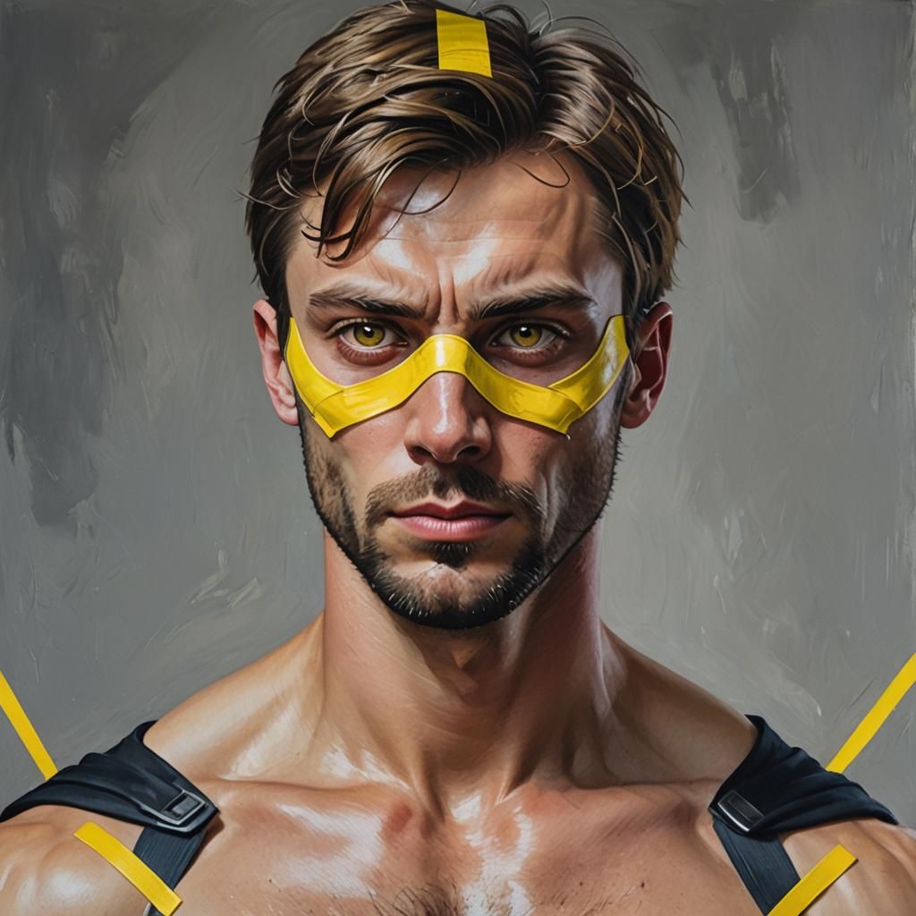 Russian Superhero Portrait in Detailed Matte Painting