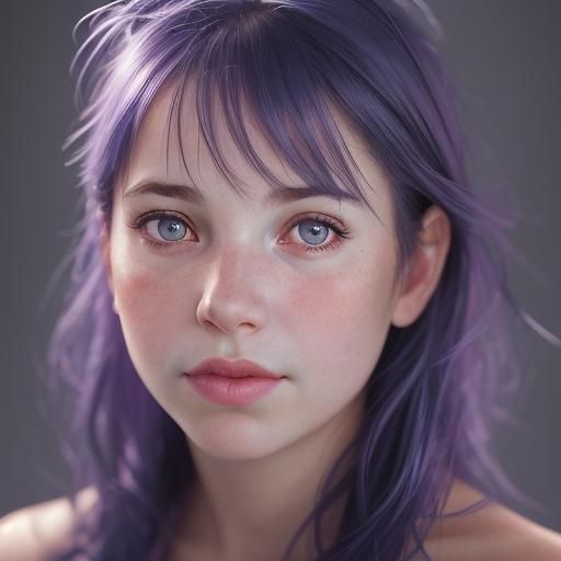 Blueberry Girl Portrait in Professional Photography Style
