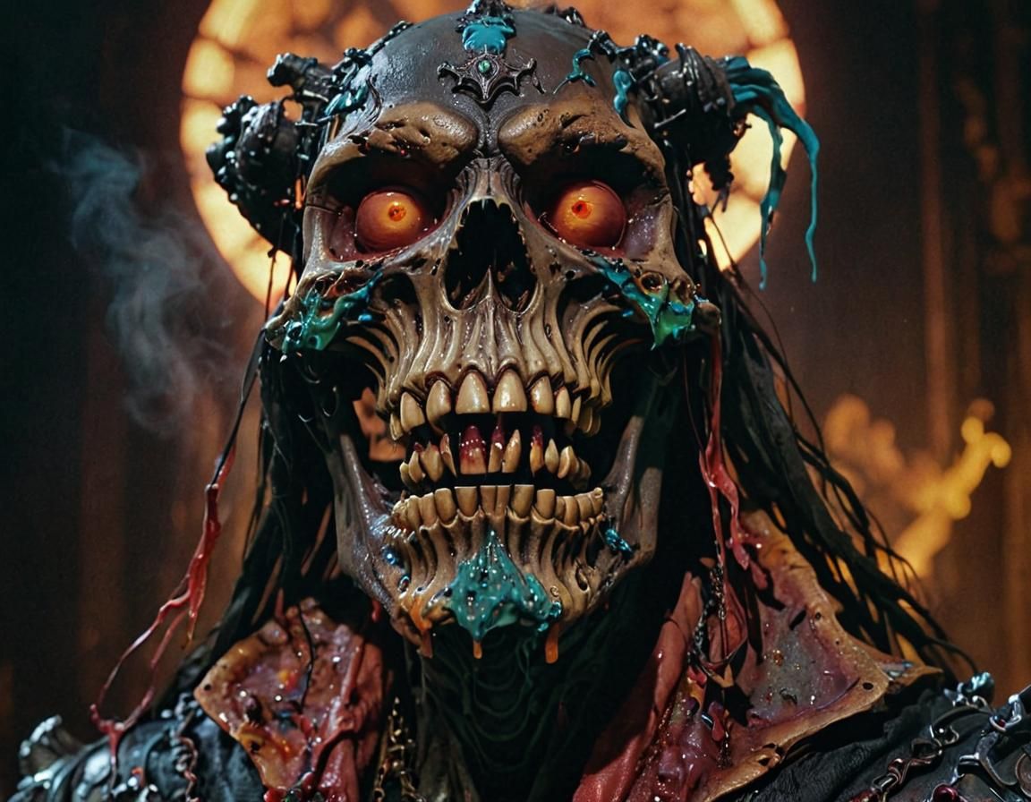 Dark Zombie Lich Melts Into Smokey Elegance