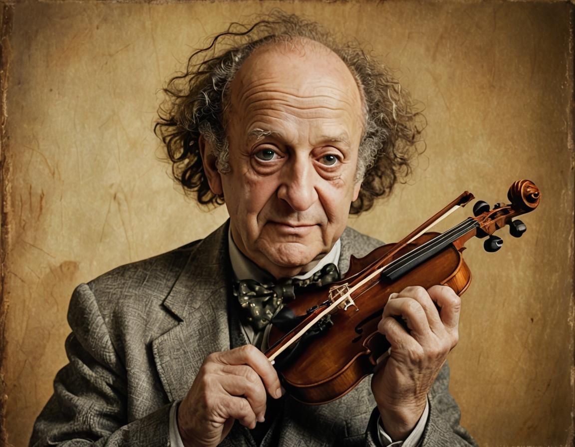 Vintage Portrait of a Goofy Violinist