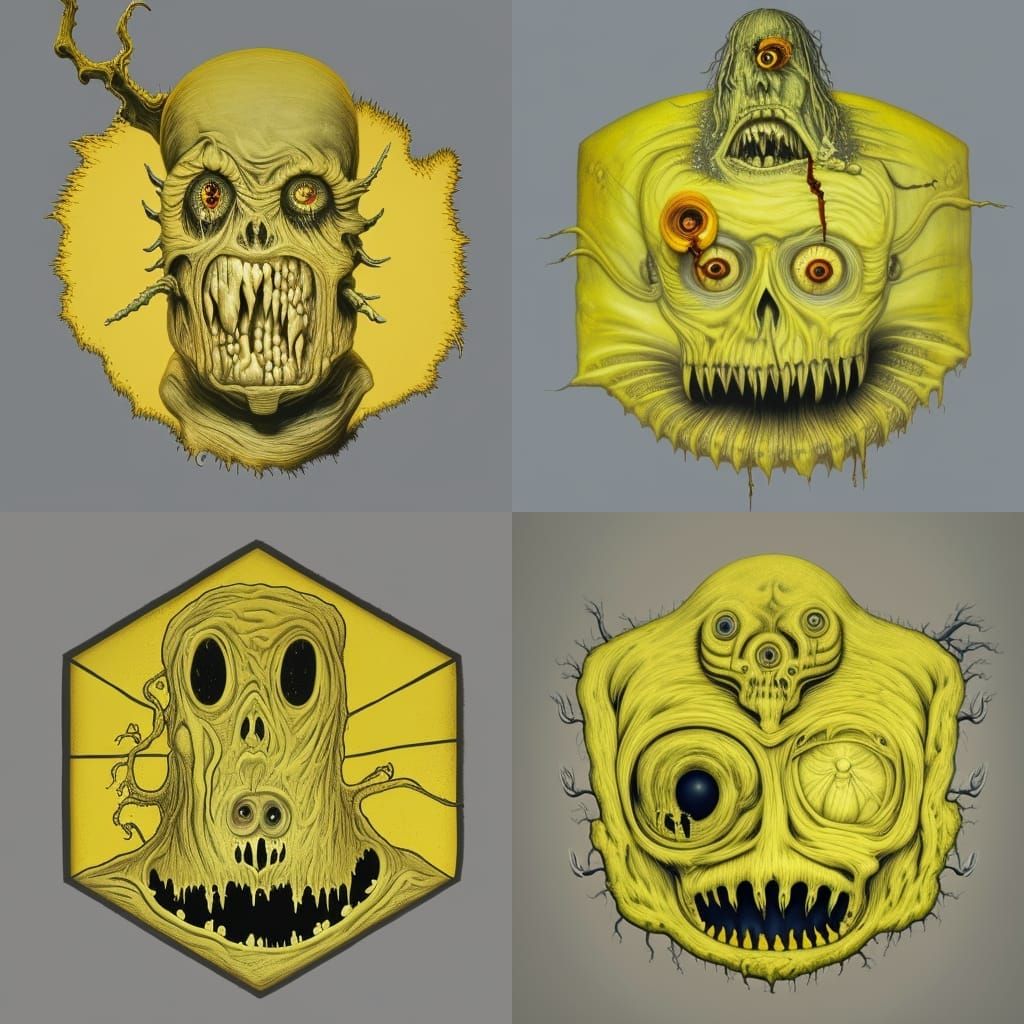 Eldritch Chainsaw Wizard in Dark Surrealist Style