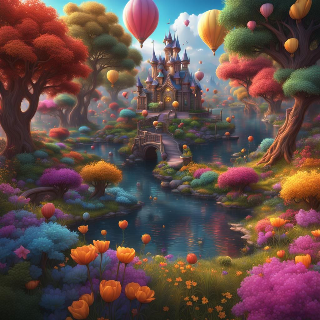 Colorful Thursday Calendar Page in Fantasy Style