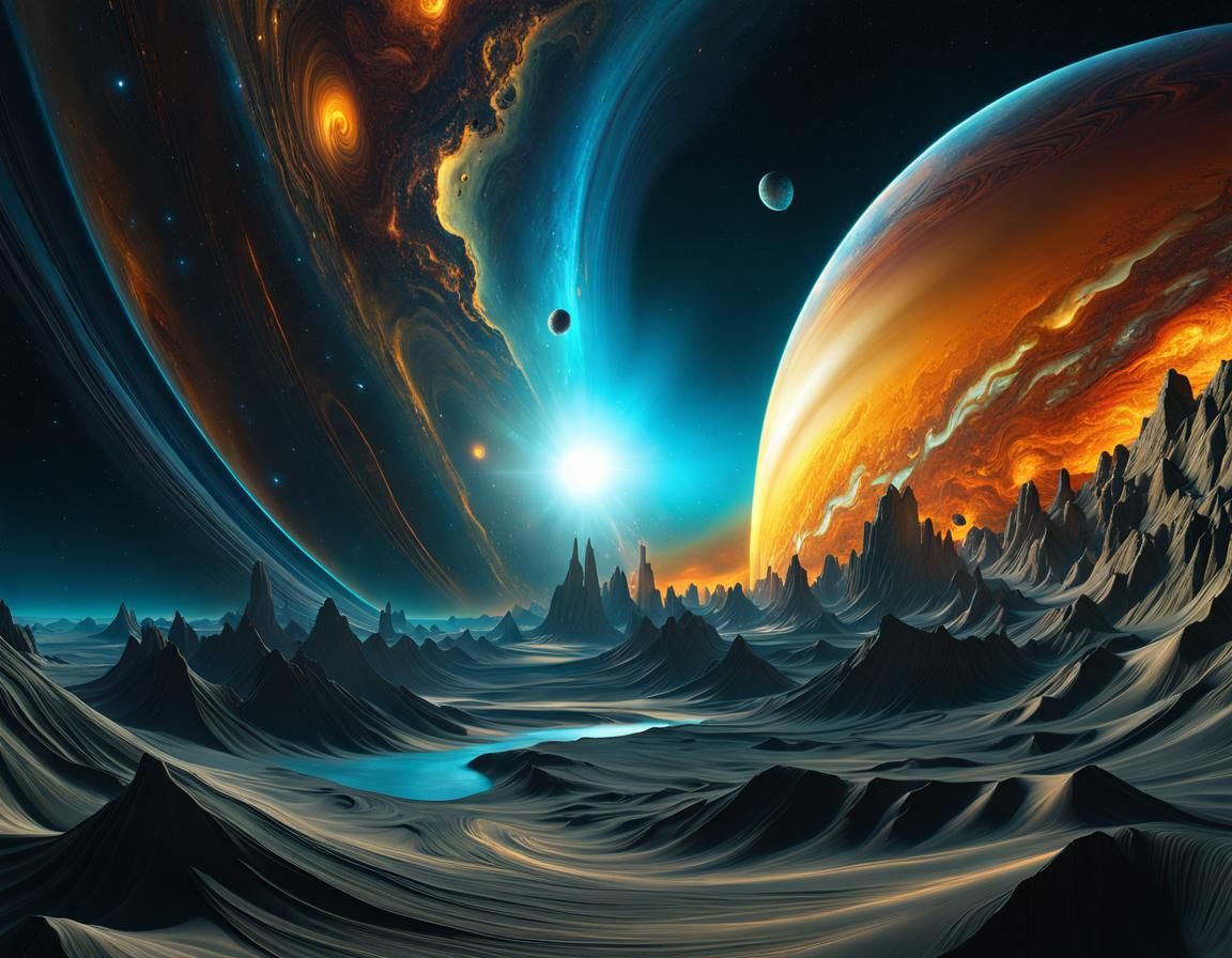 Cosmic Universe in Hyperrealism With God Light