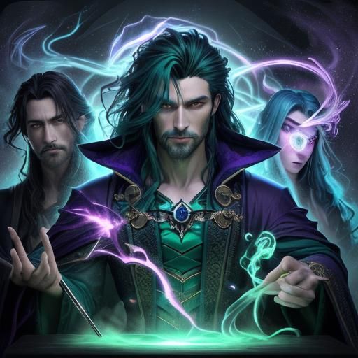 Wizard Apprentice and Master in Origami Style