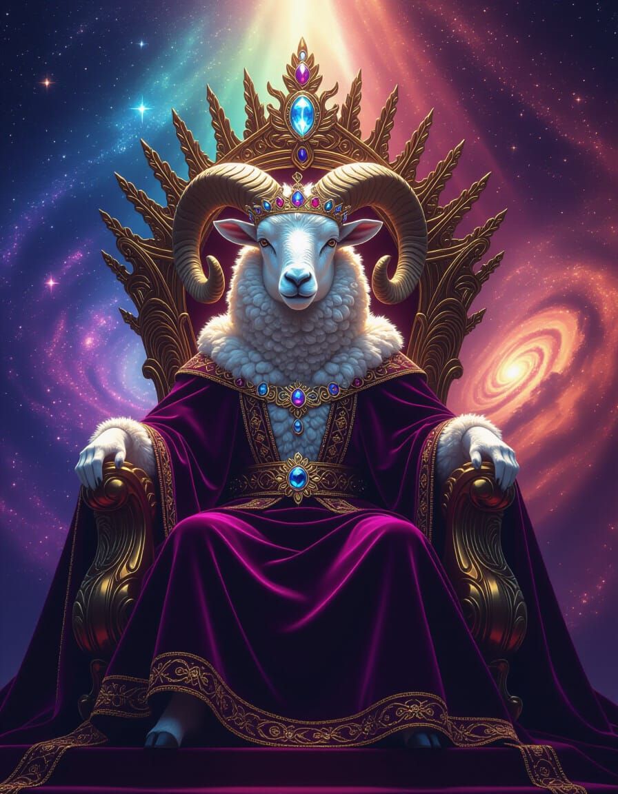 Regal Ram King on Starlight Throne