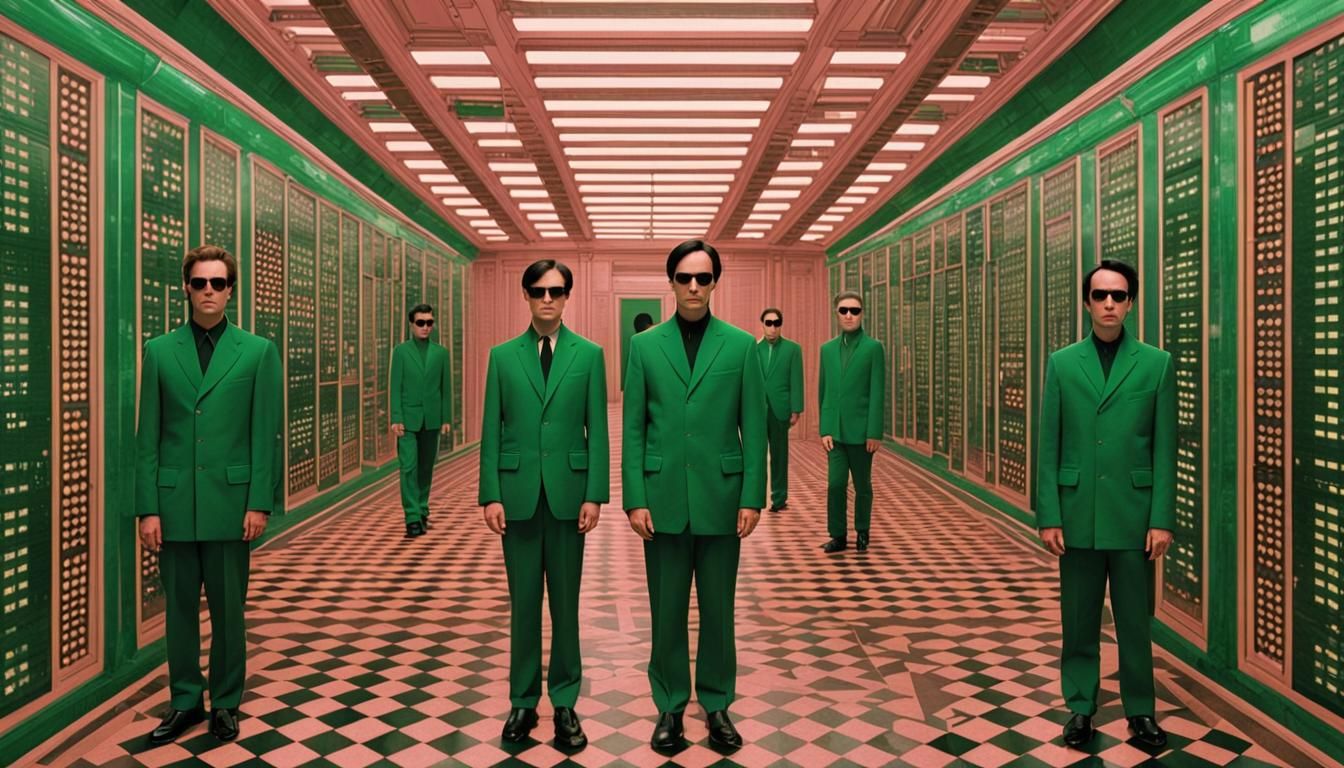 The Matrix in the Style of Wes Anderson