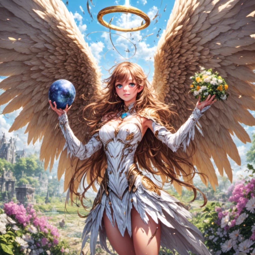 Unique Angelic Form with Modern Aesthetic