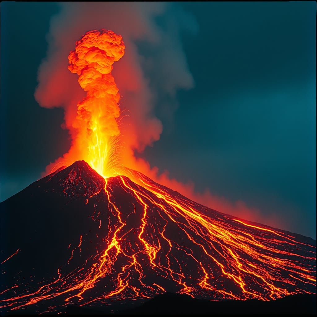 Volcano Eruption: Cinematic Film Still