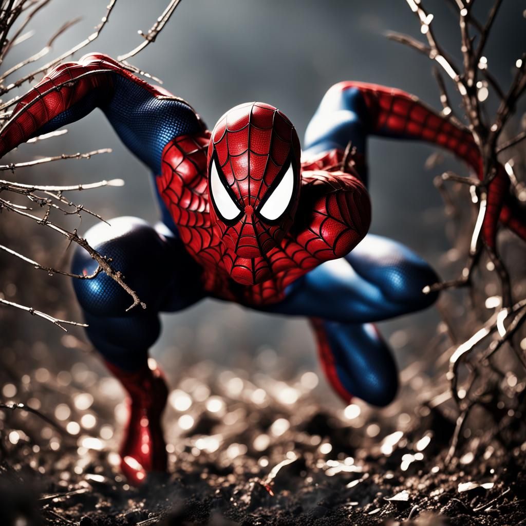 Spiderman Leaps Towards Camera in Ultra-Realistic Photo