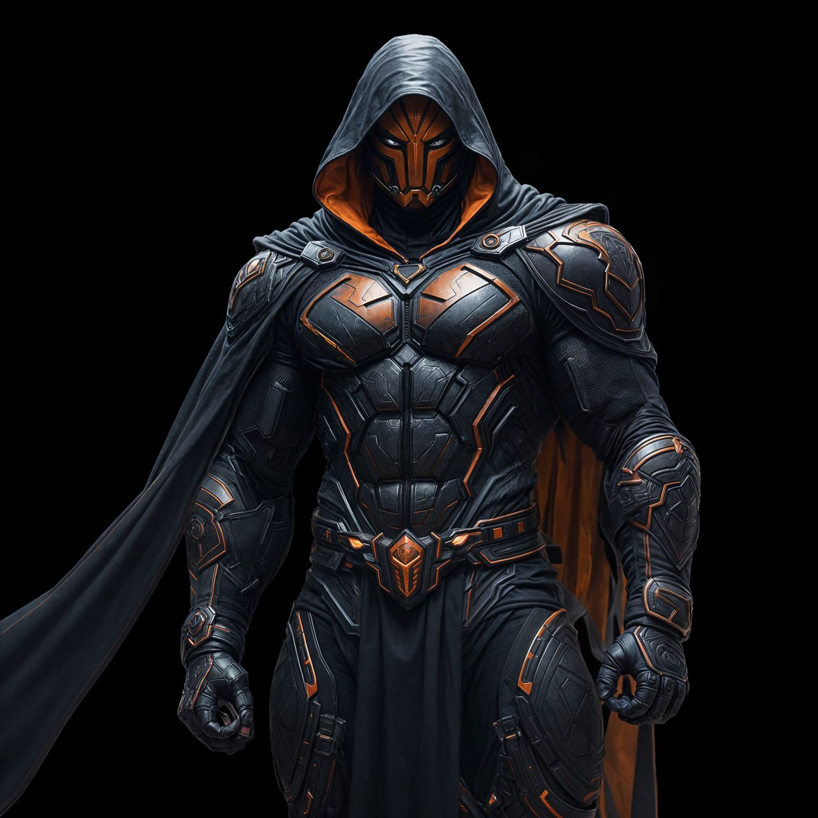 Hyperrealistic Superhero in Modern Armor