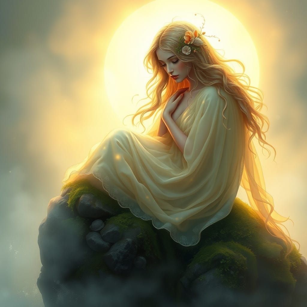 Serene Selkie in Mystical, Dreamlike Atmosphere