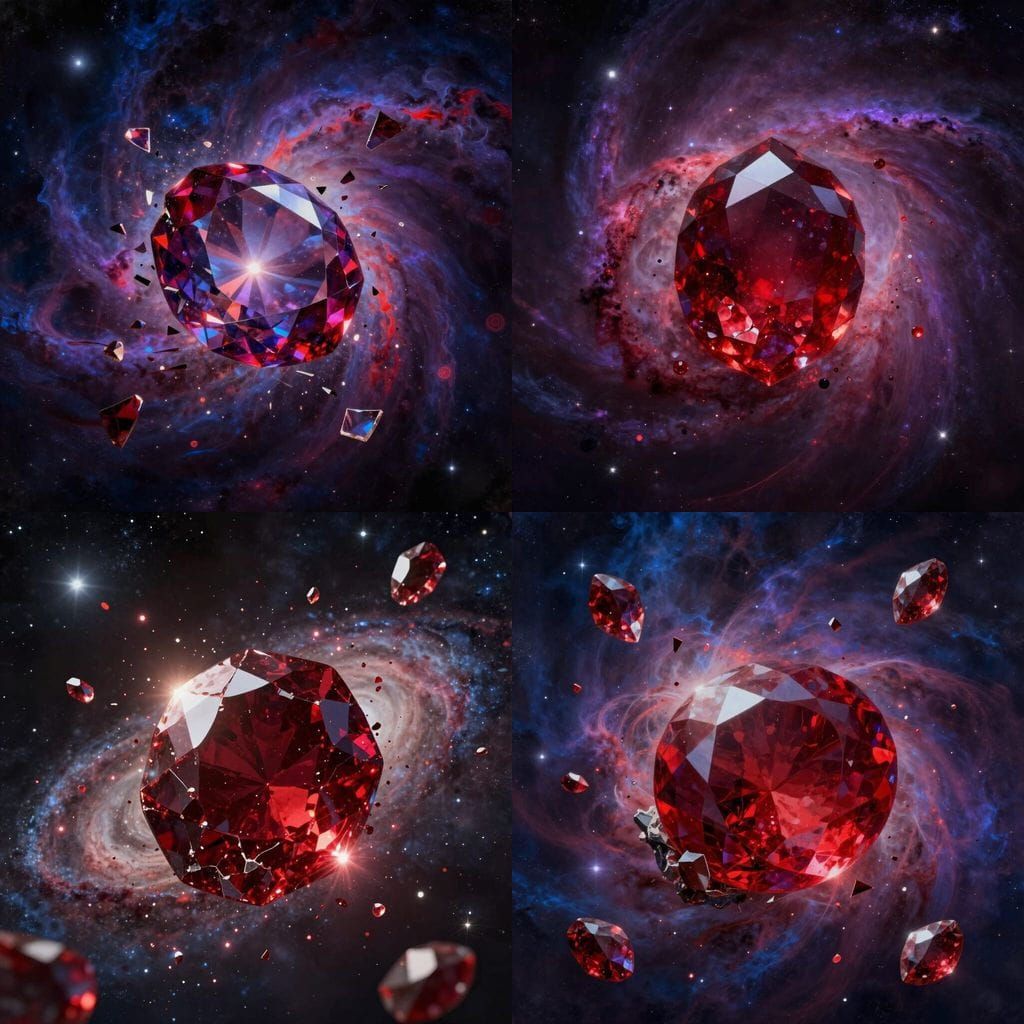 Garnet Jewel Shatters into Cosmic Infinity