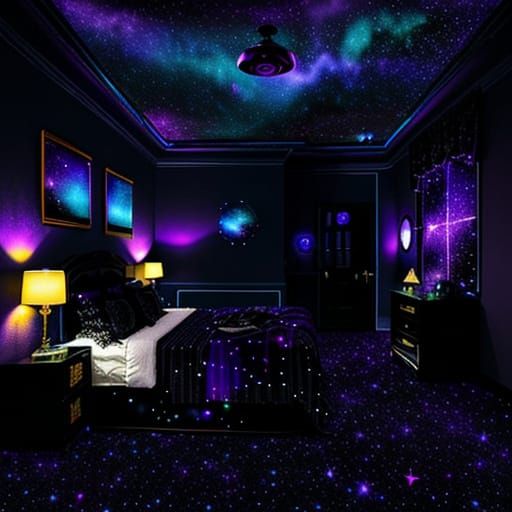 Night Sky Bedroom Hideaway in Art Deco Style