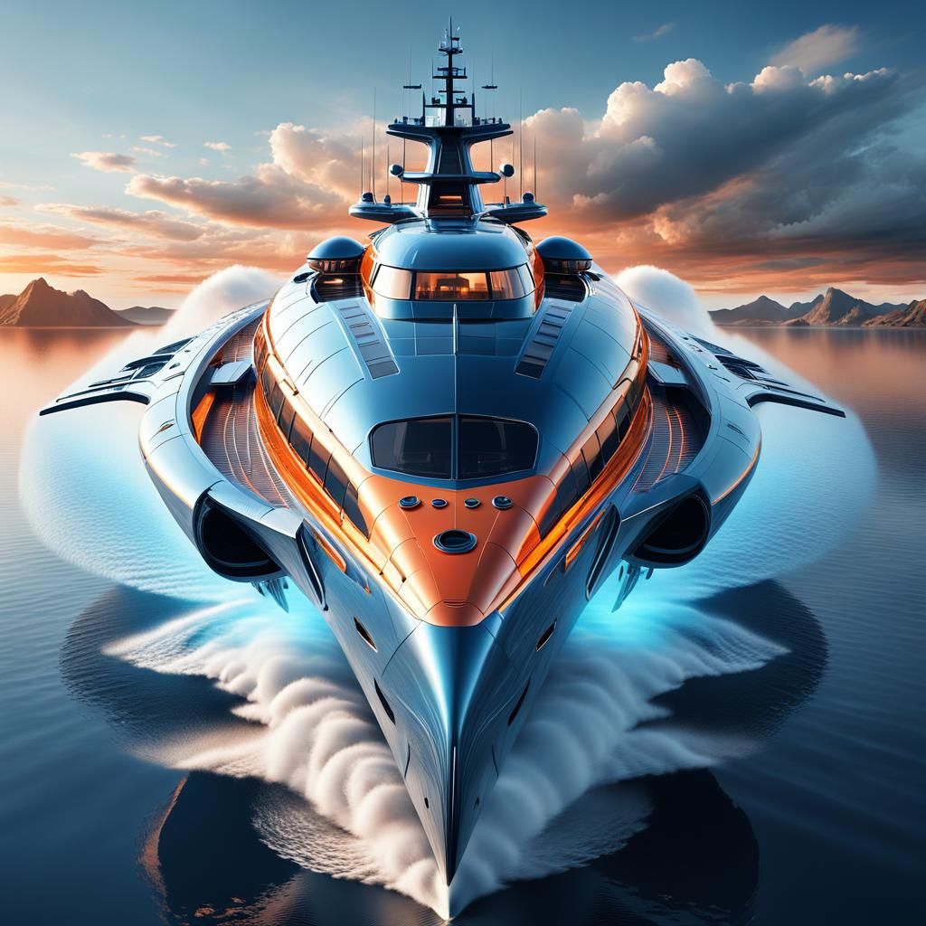 a Futuristic Massive Yacht