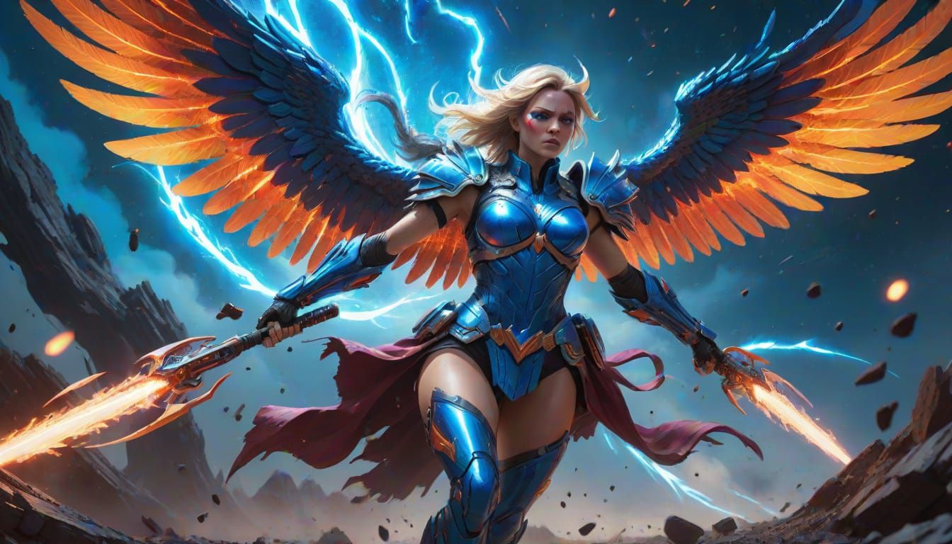 Metallic Valkyrie Turns to Ash in Cosmic Storm