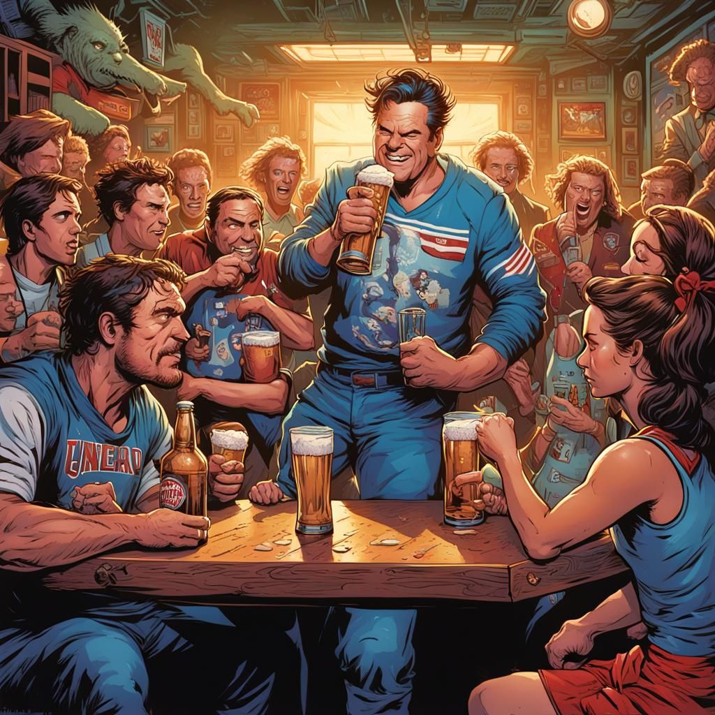 Uncle Mikey Beer Comic Book Cover Art