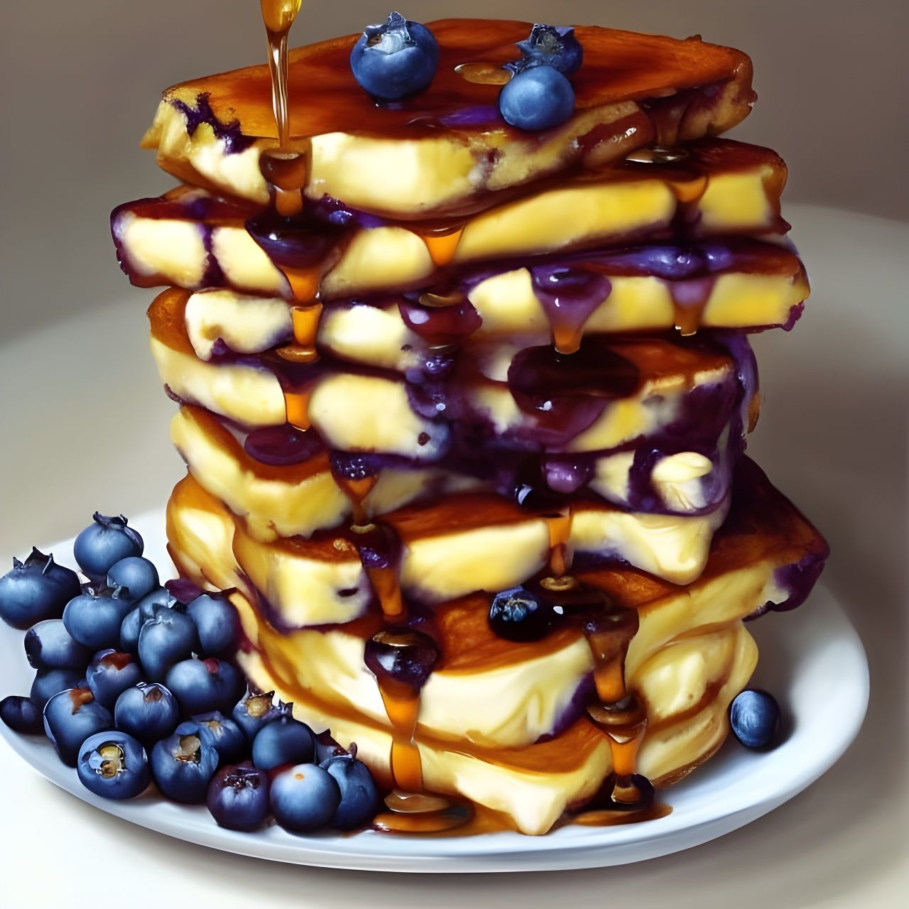 Baroque Still Life: Blueberry French Toast