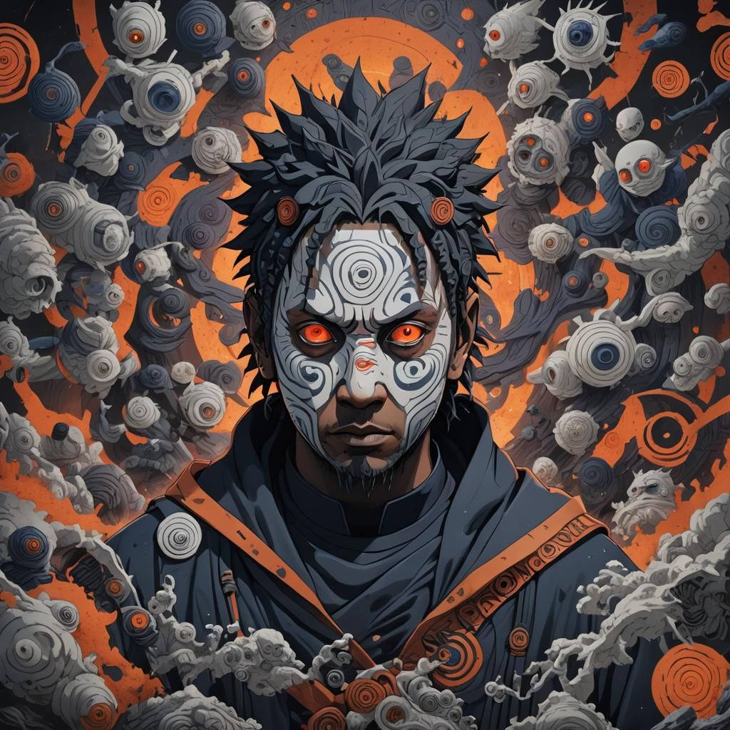 Kendrick Lamar as Obito Uchiha: Detailed Matte Painting