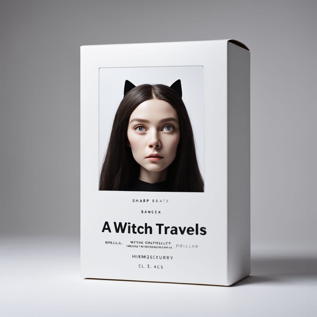 Realistic 3D Collectible Doll Box with Witch and Cat