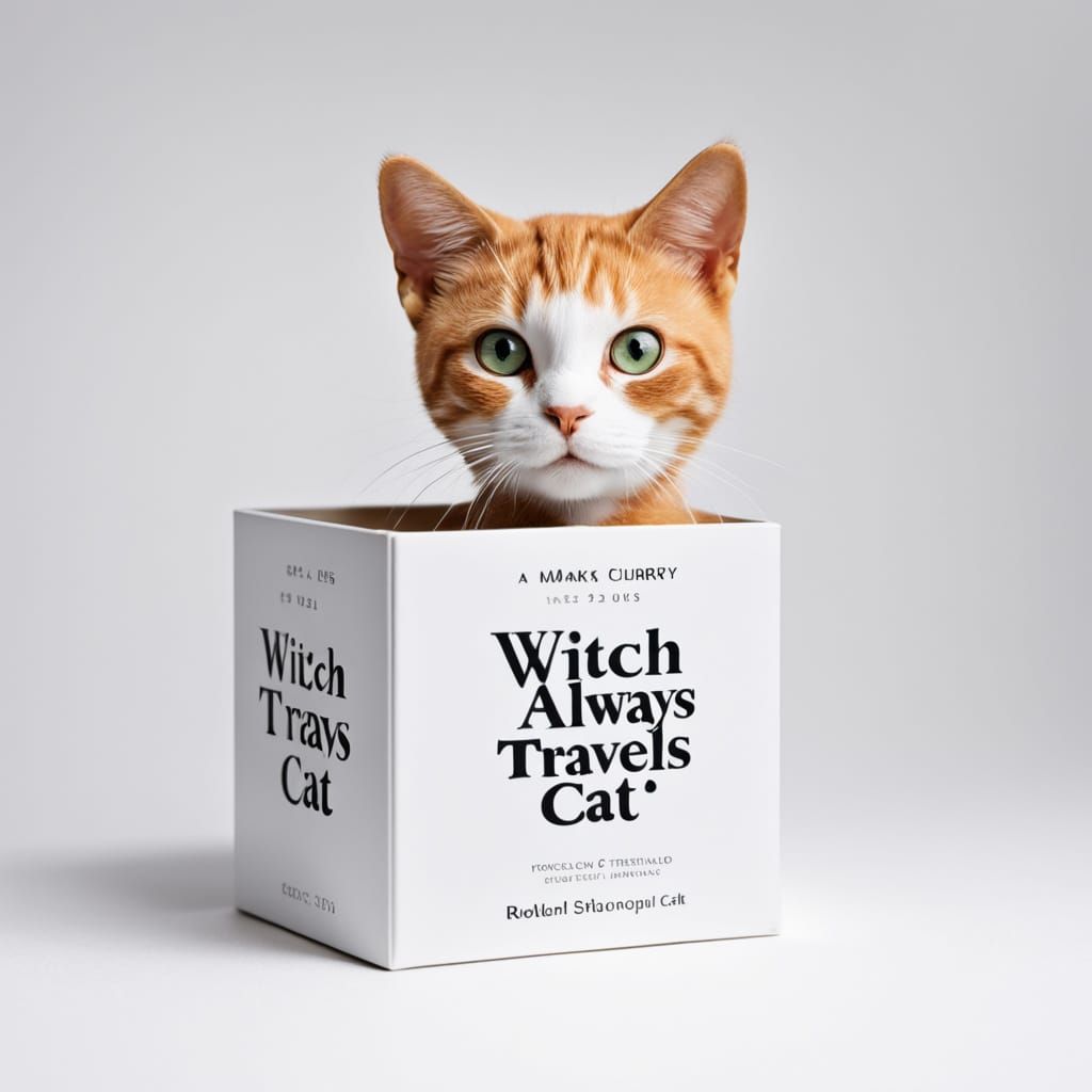 Realistic 3D Collectible Doll Box with Witch and Cat