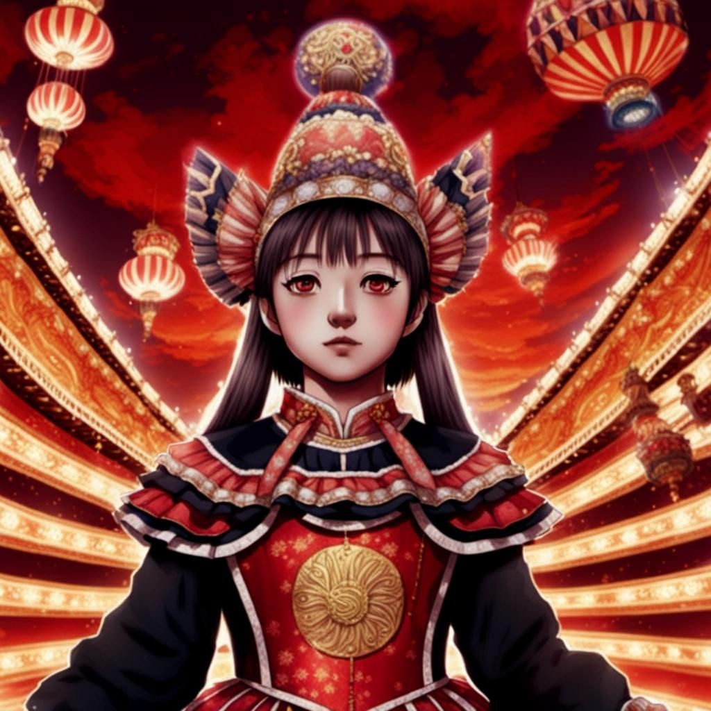Pomni in Vibrant Anime Circus