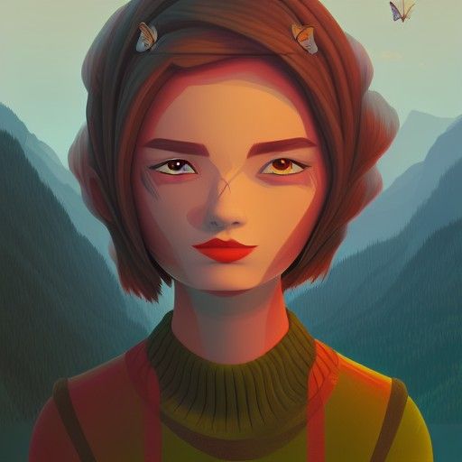 Character Portrait in Scenic Environment