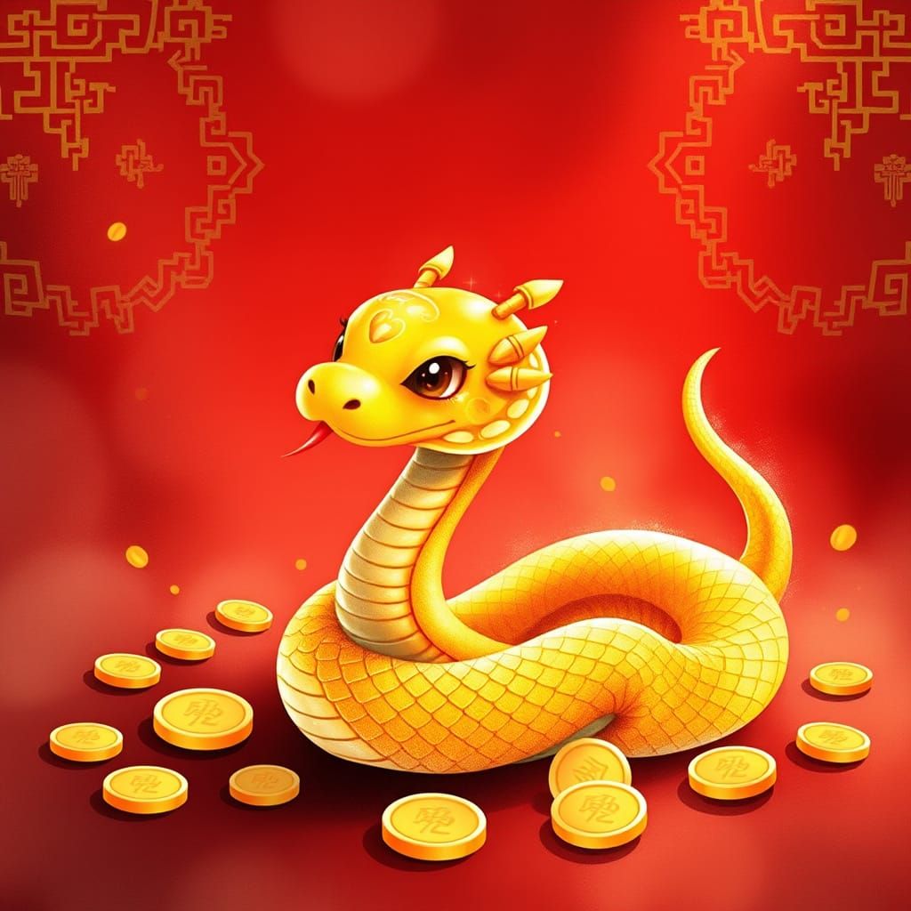 Golden Snake in Regal Splendor