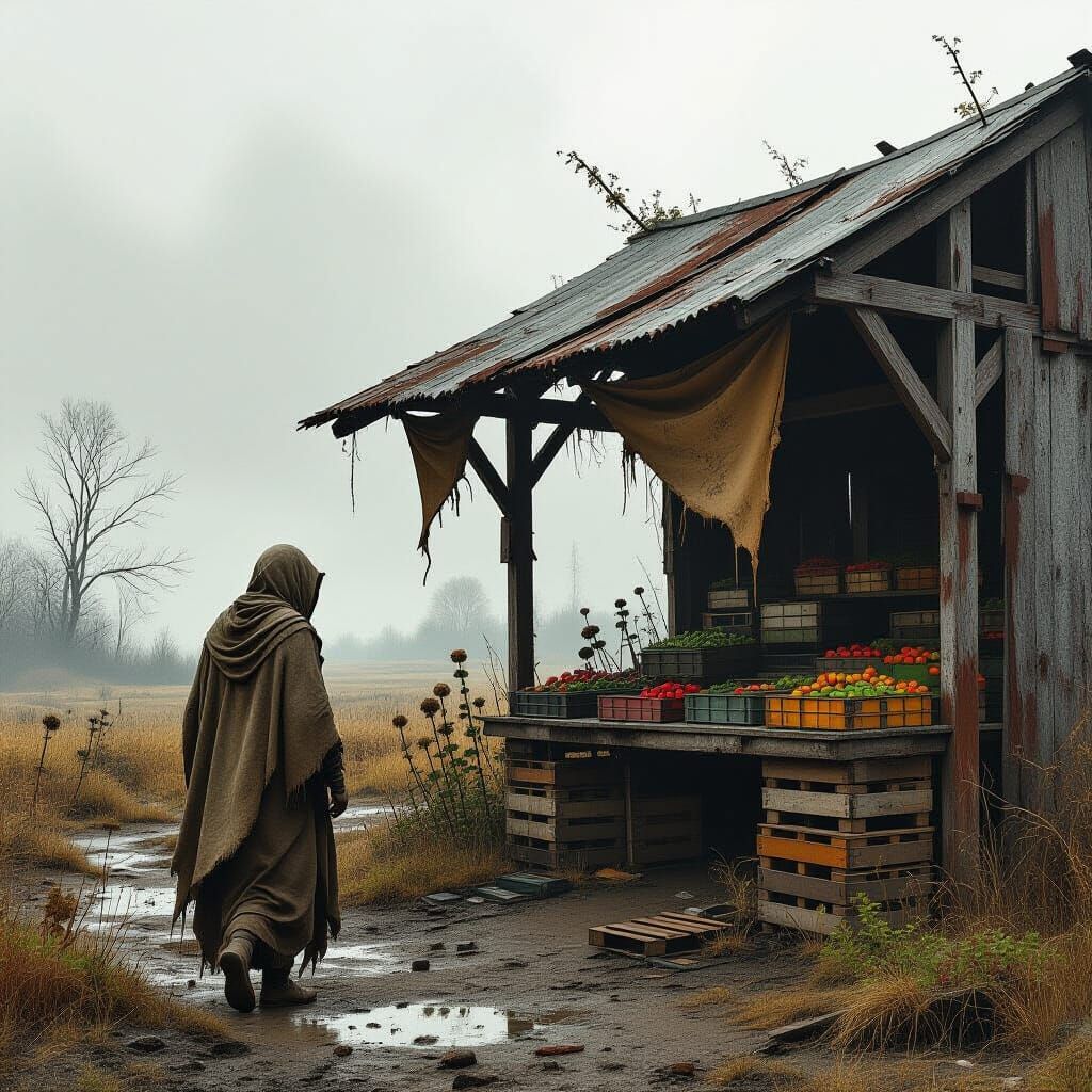 Post-Apocalyptic Farmstand Concept Art