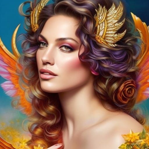 Kelly Brook as a Detailed Hyperrealistic Fairy
