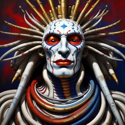 Cosmic Characters in Oil Painting Style