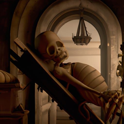 Dark Fantasy Dead Body in Hyperdetailed Style