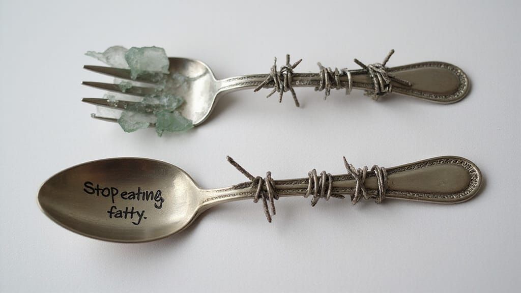 Barbed Wire Utensils: Diet Culture Conceptual Art