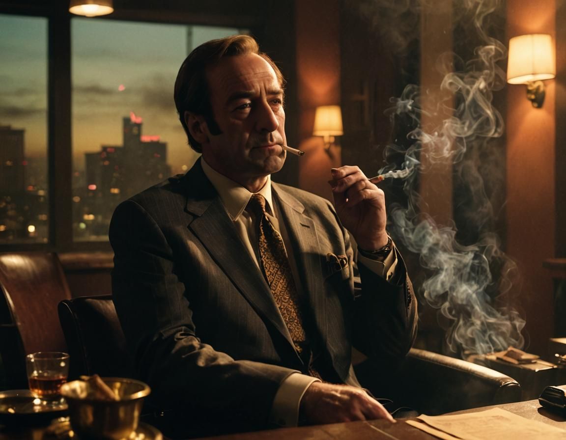 Saul Goodman in Neo-Noir Film Still