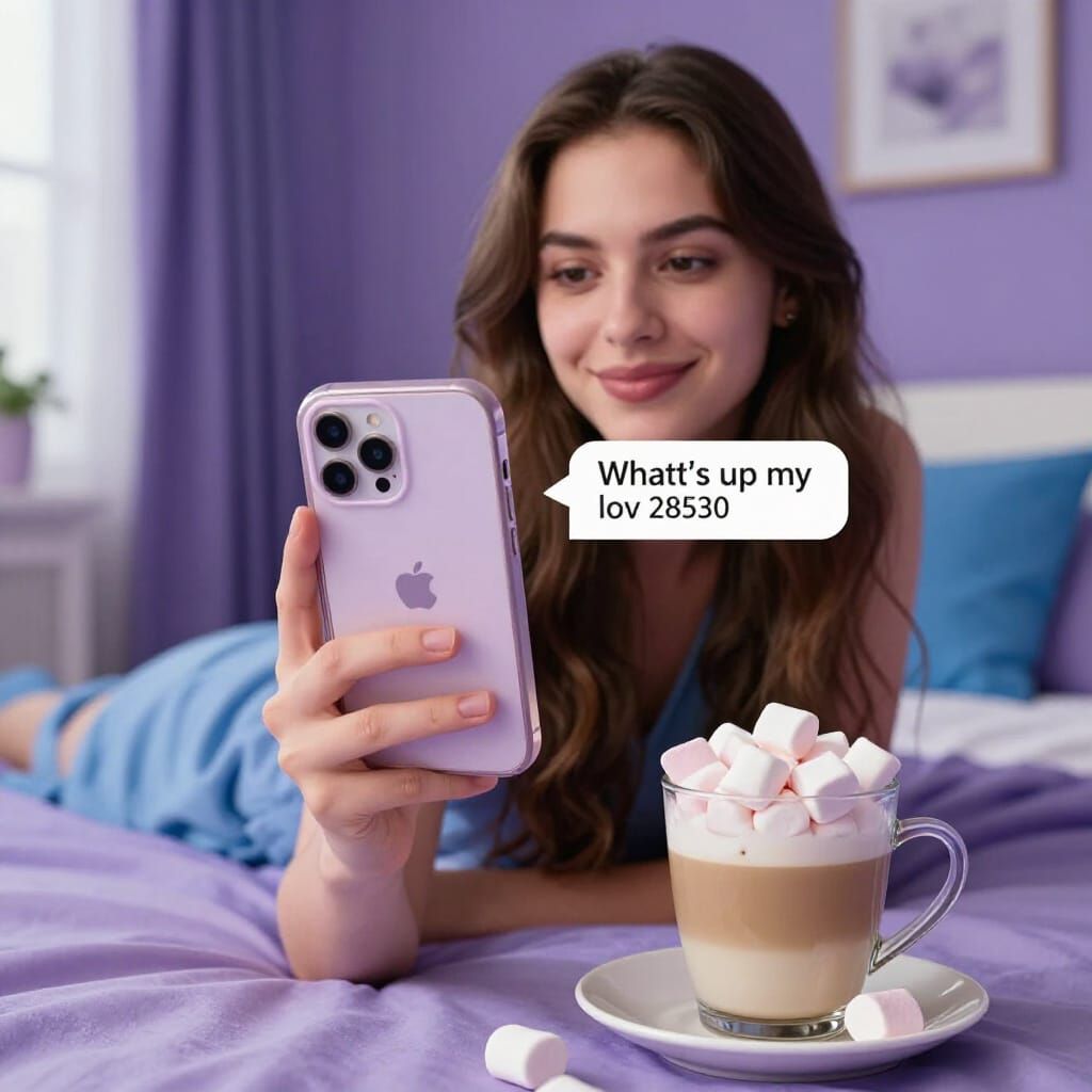 Woman with Long Hair Holding iPhone 13