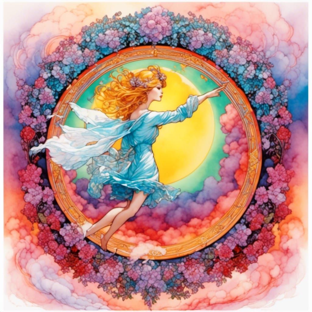 Whimsical Illustration of Growth in Sarah Kay Style