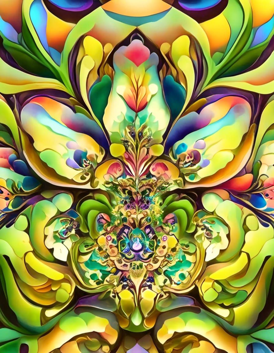 Surreal psychedelic garden 28oct23