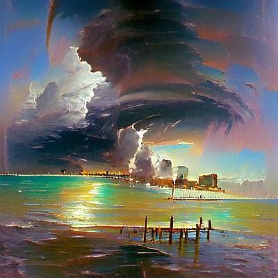 Florida Landscape in Oil Painting Style