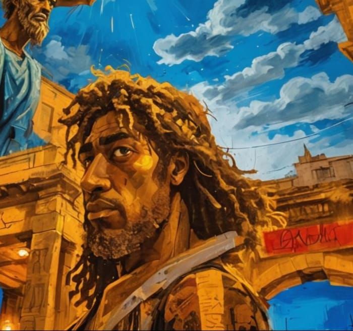 Zeus Interpretation Inspired by Poetic Lines