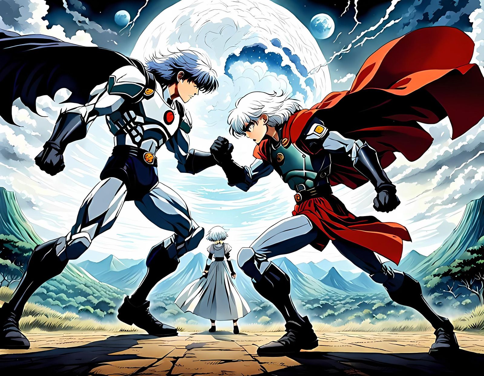 Epic Anime Fight: Griffith vs. Vicious in Toriyama Style