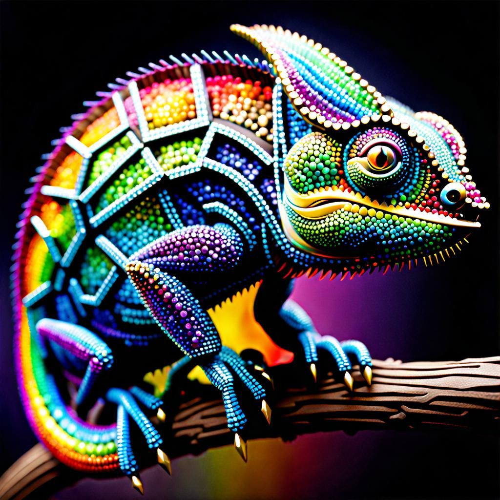 Colorful Jewelled Chameleon