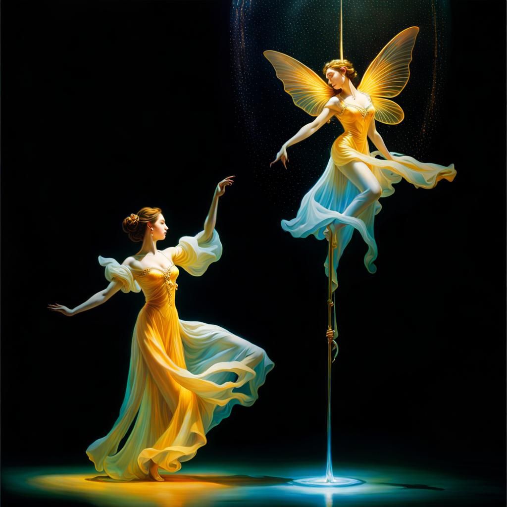 Bioluminescent Shadows Dancing in Light