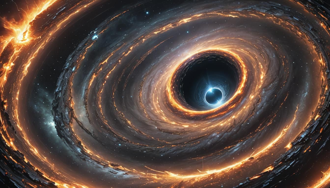 Neutron Star Consumed by Vast Black Hole Void