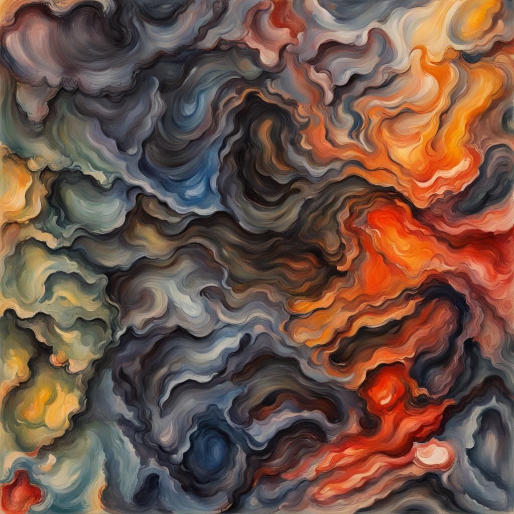 Carbon in Gouache Style: Impressionist Masterpiece