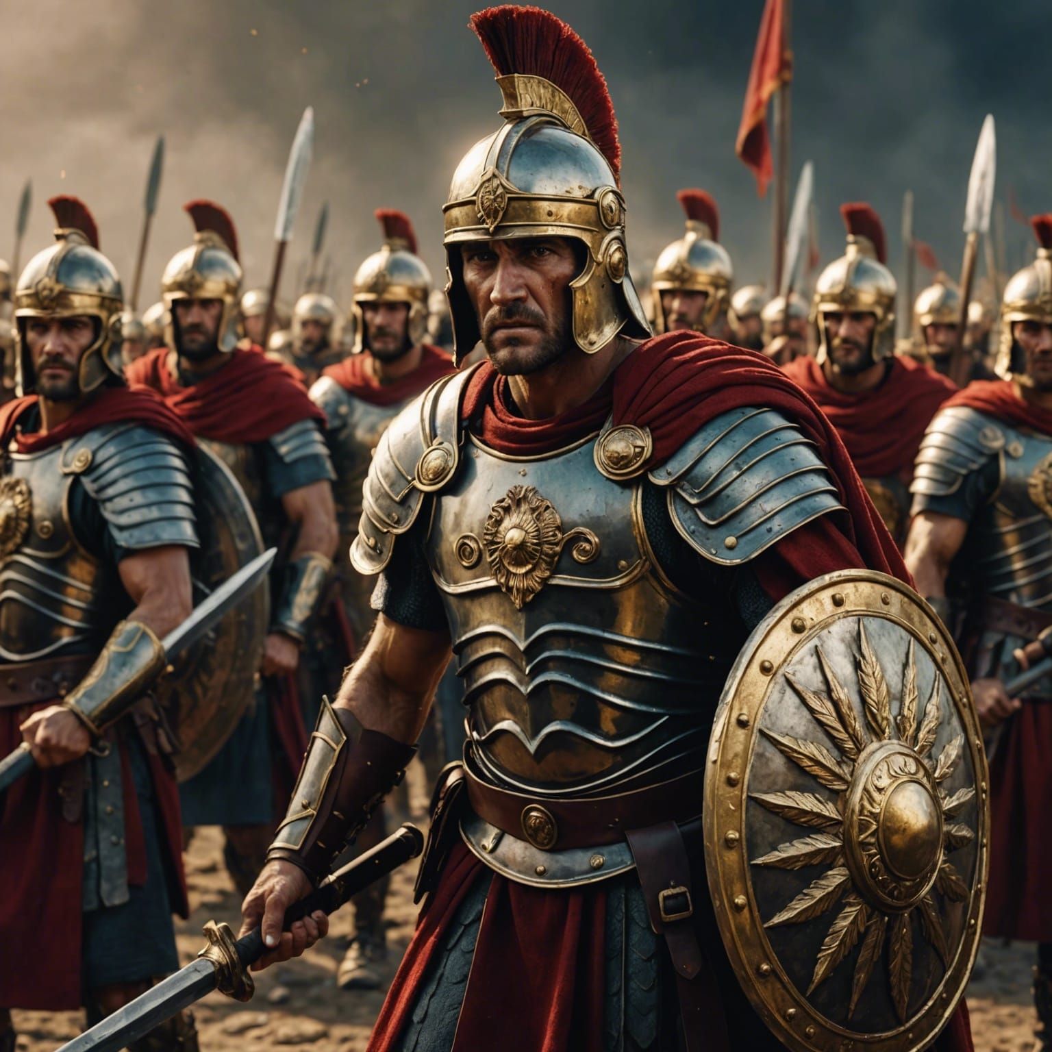 Epic Roman Legion Fighting Persians: 8K Art