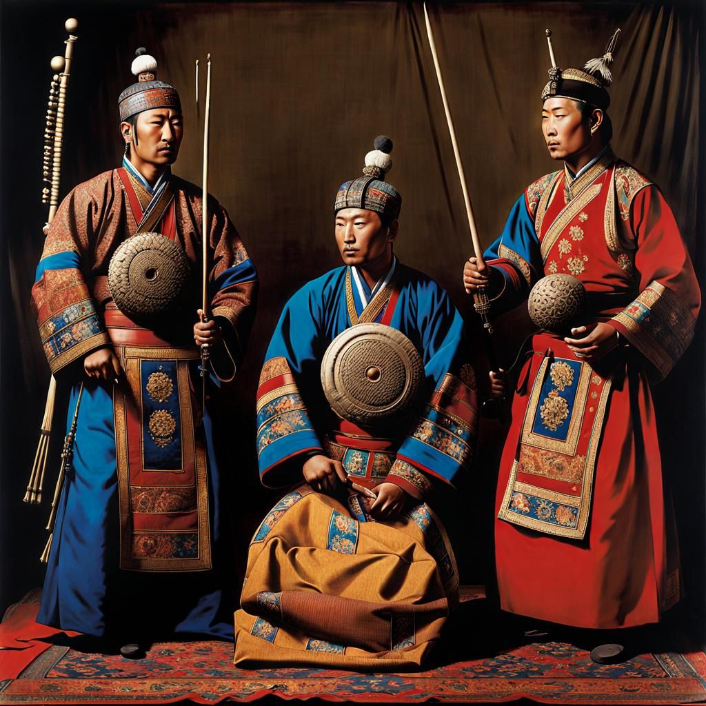 Mongolian Throat Singer and Musician in 13th Century