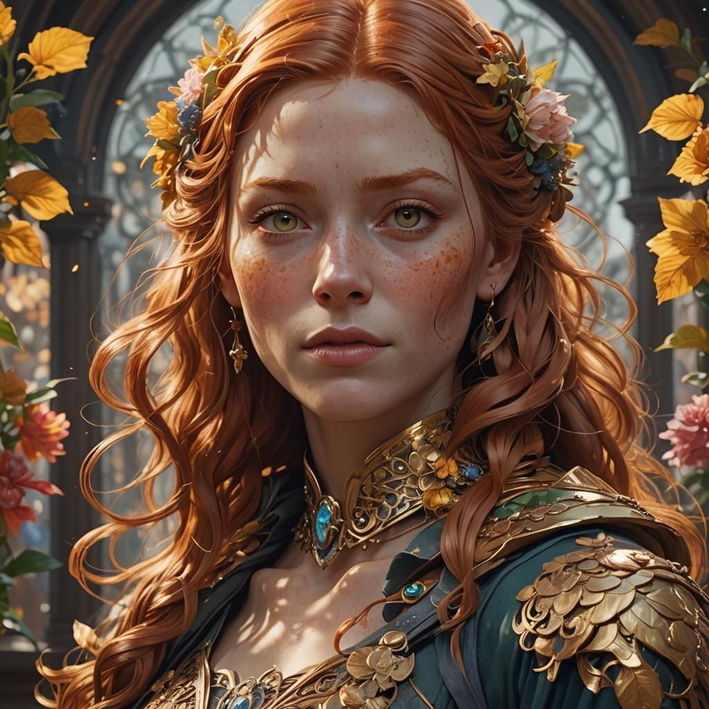 Detailed Portrait in Artgerm and Mucha Style