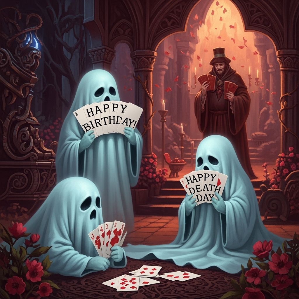 Ghosts Play Cards: Happy Birthday vs. Death Day